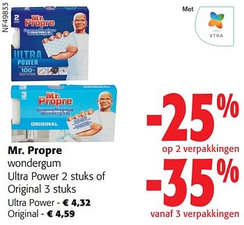 Promoties Mr. propre wondergum ultra power of original - Mr. Proper - Geldig van 13/03/2024 tot 26/03/2024 bij Colruyt