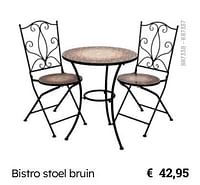 Bistro stoel bruin-Huismerk - Multi Bazar
