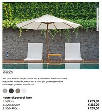Houtstokparasol luxe-Gescova Outdoor Living