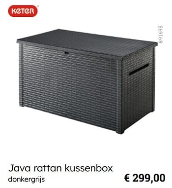 Promoties Java rattan kussenbox - Keter - Geldig van 08/03/2024 tot 30/06/2024 bij Multi Bazar