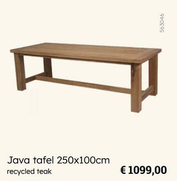 Promotions Java tafel - Garden Impressions - Valide de 08/03/2024 à 30/06/2024 chez Multi Bazar