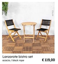 Lanzarote bistro set-Huismerk - Multi Bazar
