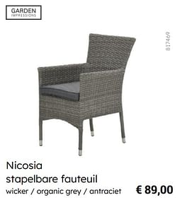 Nicosia stapelbare fauteuil