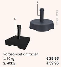 Parasolvoet antraciet-Huismerk - Multi Bazar