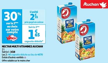 Promotions Nectar multi vitamines auchan - Produit Maison - Auchan Ronq - Valide de 19/03/2024 à 31/03/2024 chez Auchan Ronq