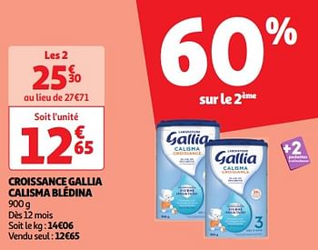 Promotions Croissance gallia calisma blédina - Gallia - Valide de 19/03/2024 à 31/03/2024 chez Auchan Ronq