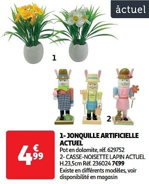 Promotions Jonquille artificielle actuel - Produit Maison - Auchan Ronq - Valide de 19/03/2024 à 31/03/2024 chez Auchan Ronq