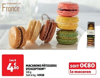 Promotions Macarons pâtissiers d`exception - Produit Maison - Auchan Ronq - Valide de 19/03/2024 à 31/03/2024 chez Auchan Ronq