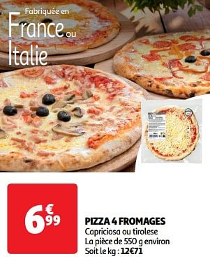 Promotions Pizza 4 fromages - Produit Maison - Auchan Ronq - Valide de 19/03/2024 à 31/03/2024 chez Auchan Ronq