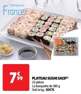Promotions Plateau sushi saiji - Produit Maison - Auchan Ronq - Valide de 19/03/2024 à 31/03/2024 chez Auchan Ronq