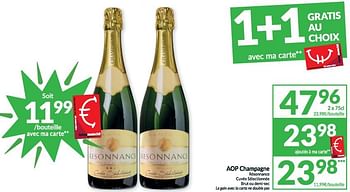 Promoties Aop champagne résonnance cuvée sélectionnée brut ou demi-sec - Champagne - Geldig van 19/03/2024 tot 24/03/2024 bij Intermarche