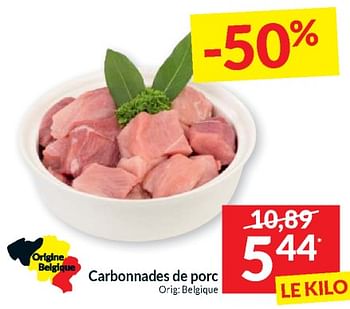 Promotions Carbonnades de porc - Produit maison - Intermarche - Valide de 19/03/2024 à 24/03/2024 chez Intermarche