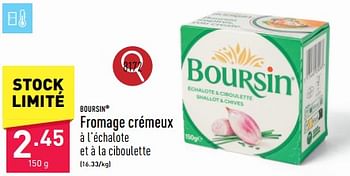 Promoties Fromage crémeux - Boursin - Geldig van 25/03/2024 tot 30/03/2024 bij Aldi