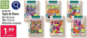 Promoties Tapis de fleurs - Garden line - Geldig van 25/03/2024 tot 30/03/2024 bij Aldi