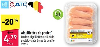 Promoties Aiguillettes de poulet - Huismerk - Aldi - Geldig van 25/03/2024 tot 30/03/2024 bij Aldi