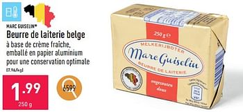 Promoties Beurre de laiterie belge - Marc Guiselin - Geldig van 25/03/2024 tot 30/03/2024 bij Aldi