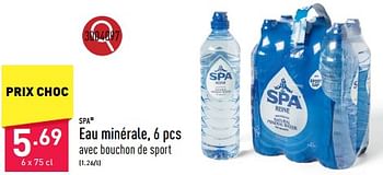Promotions Eau minérale - Spa - Valide de 25/03/2024 à 30/03/2024 chez Aldi
