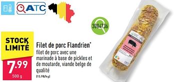 Promotions Filet de porc flandrien - Produit maison - Aldi - Valide de 25/03/2024 à 30/03/2024 chez Aldi
