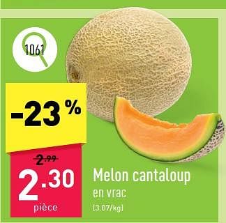 Promotions Melon cantaloup - Produit maison - Aldi - Valide de 25/03/2024 à 30/03/2024 chez Aldi