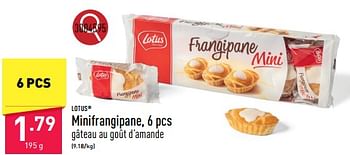 Promotions Minifrangipane - Lotus Bakeries - Valide de 25/03/2024 à 30/03/2024 chez Aldi