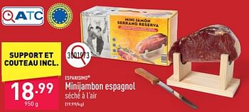 Promoties Minijambon espagnol - Españisimo - Geldig van 25/03/2024 tot 30/03/2024 bij Aldi