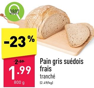 Promoties Pain gris suédois frais - Huismerk - Aldi - Geldig van 25/03/2024 tot 30/03/2024 bij Aldi