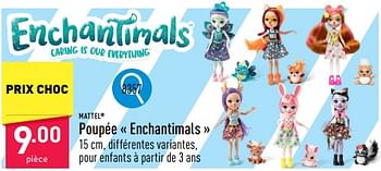 Promoties Poupée enchantimals - Mattel - Geldig van 25/03/2024 tot 30/03/2024 bij Aldi