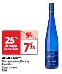 Alsace aop gewurztraminer, riesling, pinot gris coeur de lune-Witte wijnen