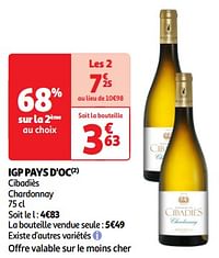 Igp pays d`oc cibadiès chardonnay-Witte wijnen