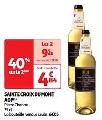 Sainte croix du mont aop pierre chanau-Witte wijnen