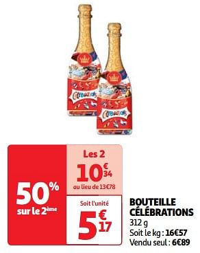 Promoties Bouteille célébrations - Celebrations - Geldig van 19/03/2024 tot 01/04/2024 bij Auchan