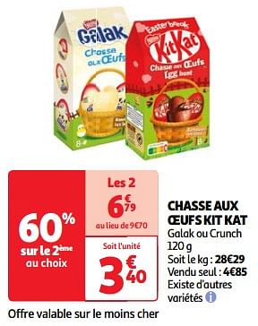 Promotions Chasse aux oeufs kit kat - Nestlé - Valide de 19/03/2024 à 01/04/2024 chez Auchan Ronq