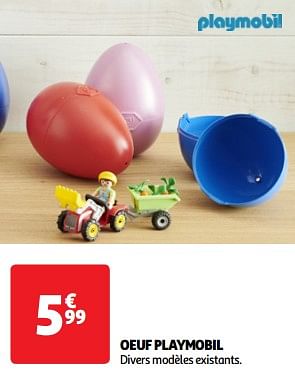 Promotions Oeuf playmobil - Playmobil - Valide de 19/03/2024 à 01/04/2024 chez Auchan Ronq