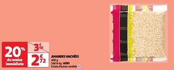 Promotions Amandes hachées - Profruit - Valide de 19/03/2024 à 01/04/2024 chez Auchan Ronq