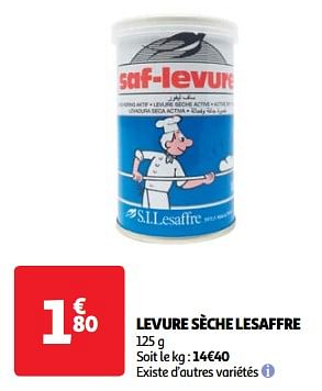 Promoties Levure sèche lesaffre - S.I. Lesaffre - Geldig van 19/03/2024 tot 01/04/2024 bij Auchan