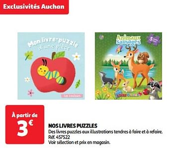 Promoties Nos livres puzzles - Huismerk - Auchan - Geldig van 19/03/2024 tot 01/04/2024 bij Auchan