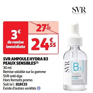 Promoties Svr ampoule hydra b3 peaux sensibles - SVR - Geldig van 19/03/2024 tot 01/04/2024 bij Auchan