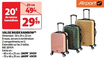 Promoties Valise rigide rainbow - Airport - Geldig van 19/03/2024 tot 01/04/2024 bij Auchan
