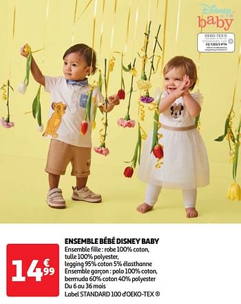 Promoties Ensemble bébé disney baby - Disney Baby - Geldig van 19/03/2024 tot 01/04/2024 bij Auchan