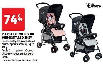 Promotions Poussette mickey ou minnie stars disney - Disney - Valide de 19/03/2024 à 01/04/2024 chez Auchan Ronq