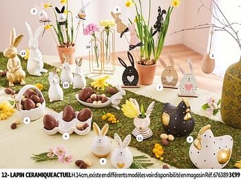 Promoties Lapin ceramique actuel - Huismerk - Auchan - Geldig van 19/03/2024 tot 01/04/2024 bij Auchan