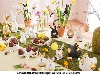 Promoties Plateau lapin ceramique actuel - Huismerk - Auchan - Geldig van 19/03/2024 tot 01/04/2024 bij Auchan
