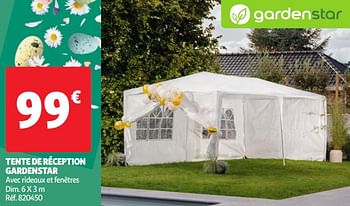 Promotions Tente de réception gardenstar - GardenStar - Valide de 19/03/2024 à 01/04/2024 chez Auchan Ronq