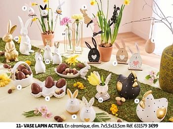 Promoties Vase lapin actuel - Huismerk - Auchan - Geldig van 19/03/2024 tot 01/04/2024 bij Auchan