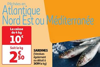 Promoties Sardines - Huismerk - Auchan - Geldig van 19/03/2024 tot 01/04/2024 bij Auchan