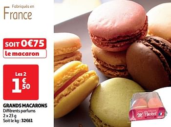 Promoties Grands macarons - Huismerk - Auchan - Geldig van 19/03/2024 tot 01/04/2024 bij Auchan