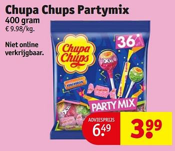 Promoties Chupa chups partymix - Chupa Chups - Geldig van 17/03/2024 tot 24/03/2024 bij Kruidvat