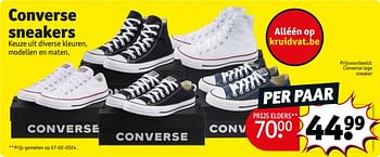 Promoties Converse lage sneaker - Converse - Geldig van 17/03/2024 tot 24/03/2024 bij Kruidvat