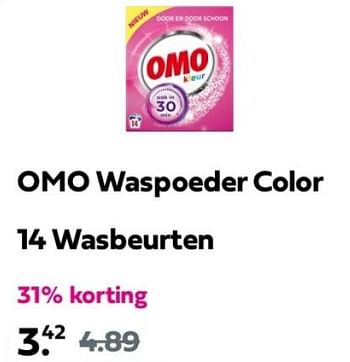 Promoties Omo waspoeder color 14 wasbeurten - Omo - Geldig van 17/03/2024 tot 24/03/2024 bij Plein