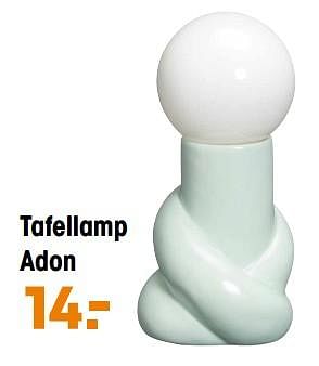 Promoties Tafellamp adon - Huismerk - Kwantum - Geldig van 18/03/2024 tot 24/03/2024 bij Kwantum